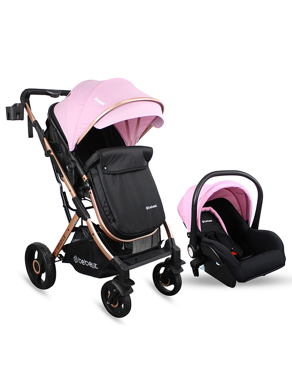 Coche Bebesit Travel System Gold LX Pink 1