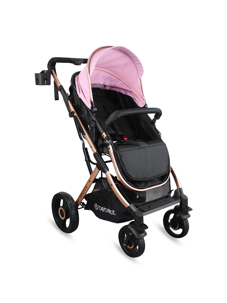 Coche Bebesit Travel System Gold LX Pink 5