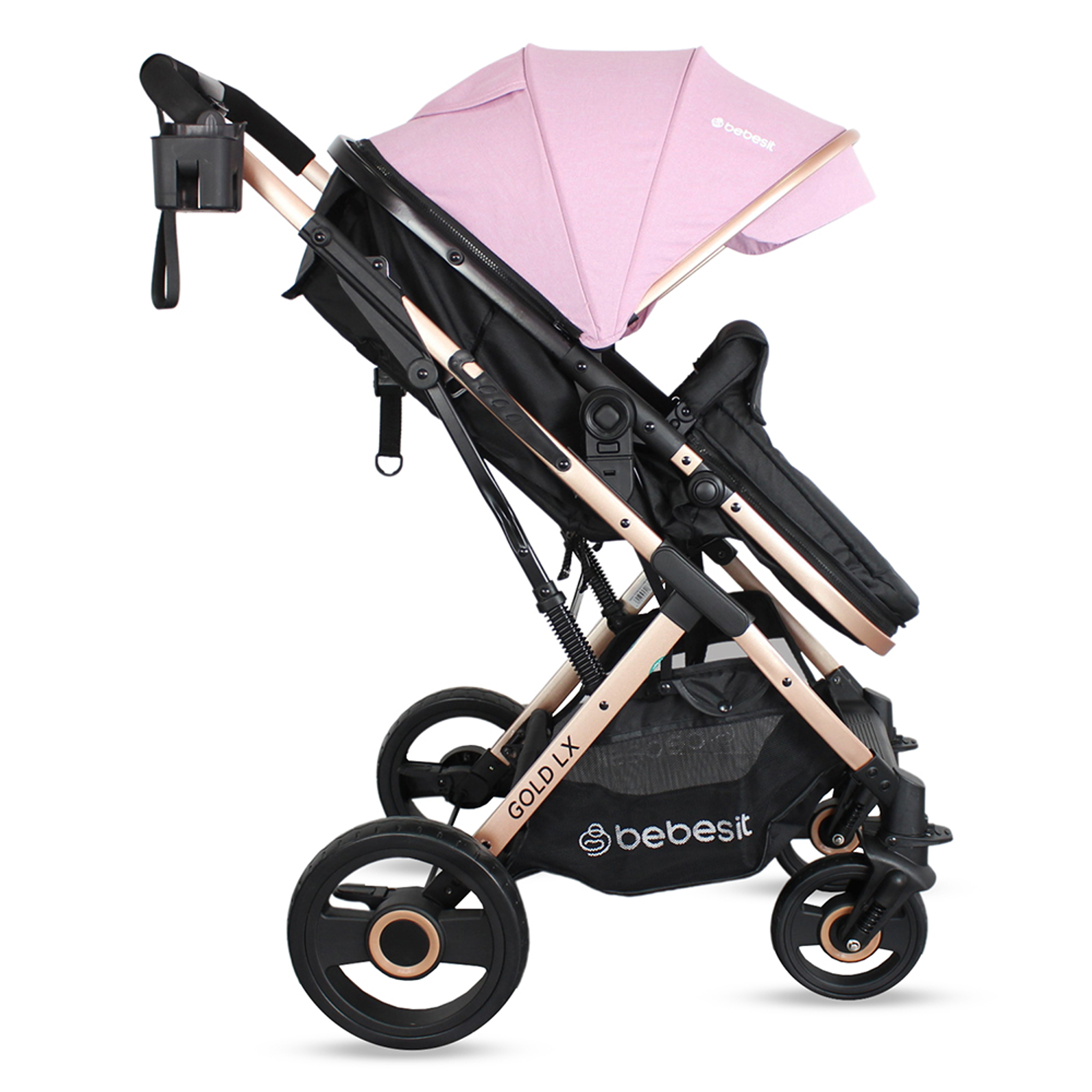 Coche Bebesit Travel System Gold LX Pink 2