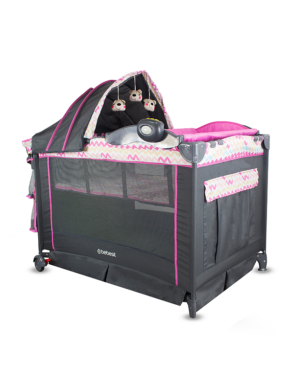 Cuna Corral Bebesit Pack N Play Verona Pink 2