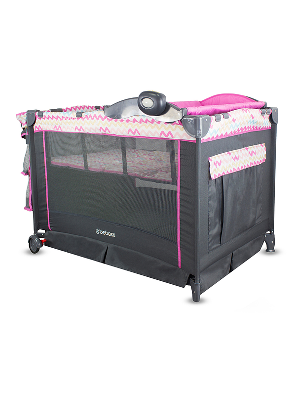 Cuna Corral Bebesit Pack N Play Verona Pink 4