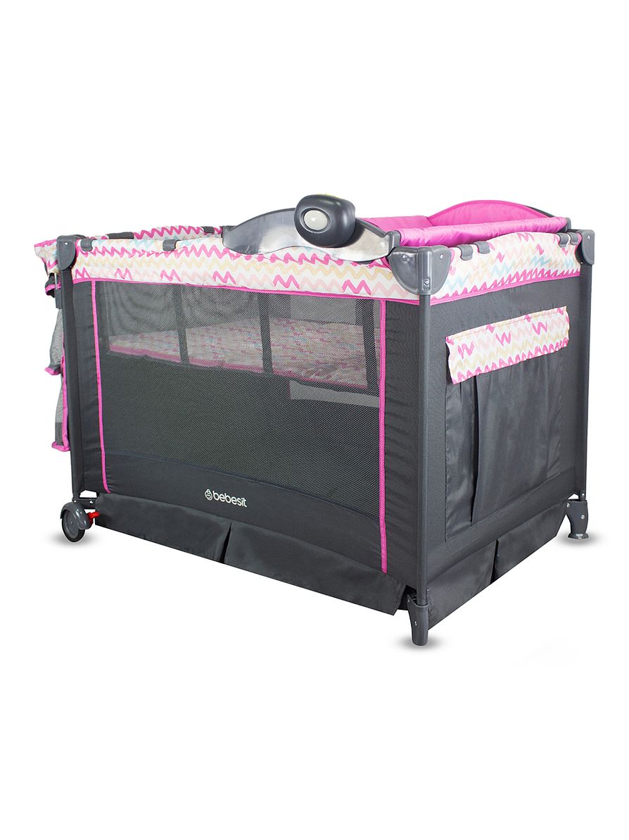 Cuna Corral Bebesit Pack N Play Verona Pink 4