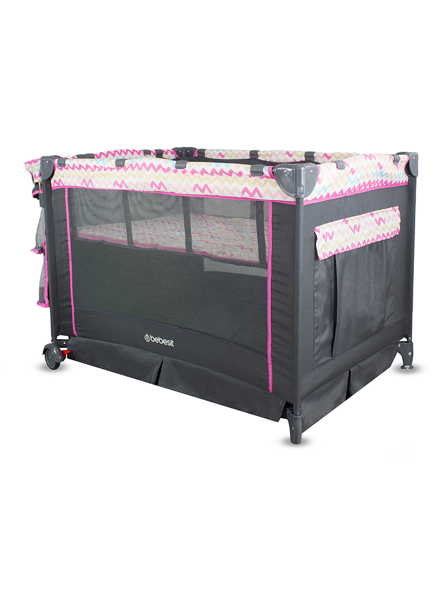 Cuna Corral Bebesit Pack N Play Verona Pink 5