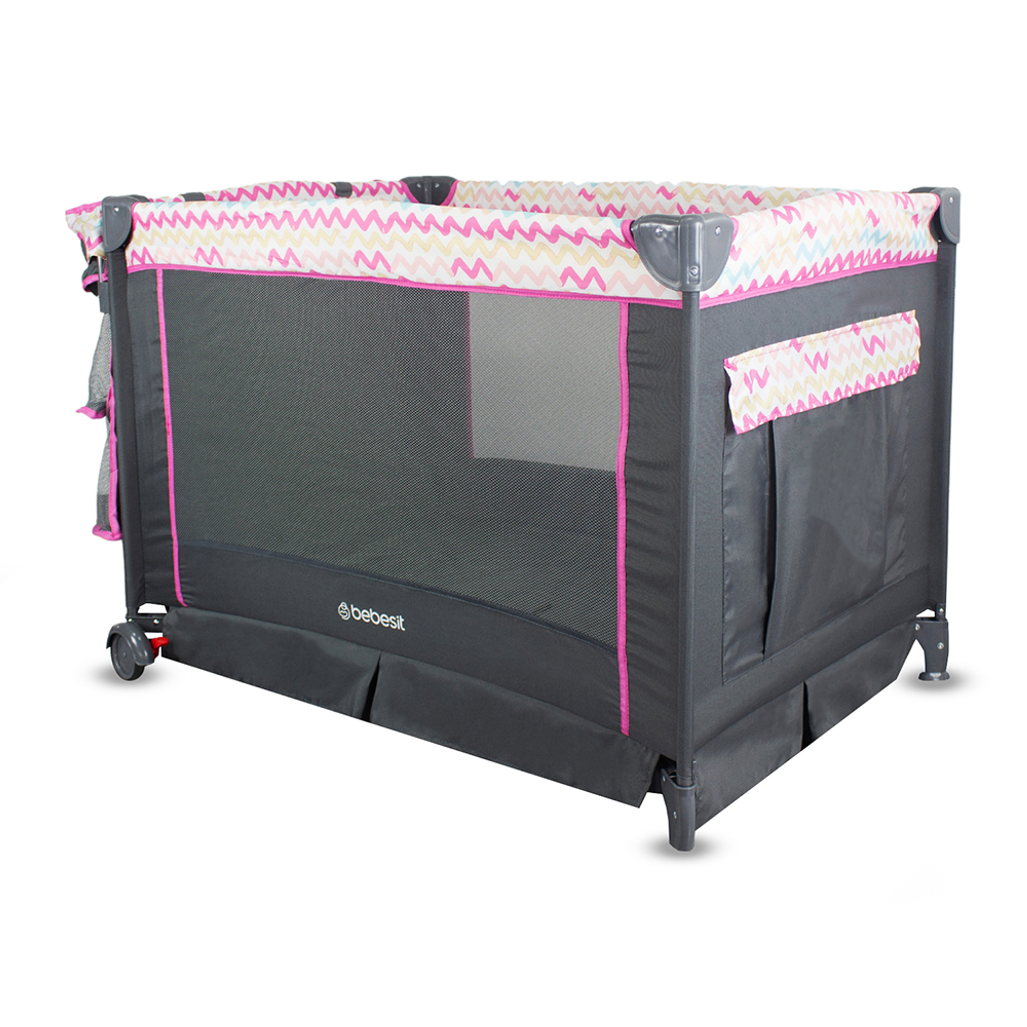 Cuna Corral Bebesit Pack N Play Verona Pink 6