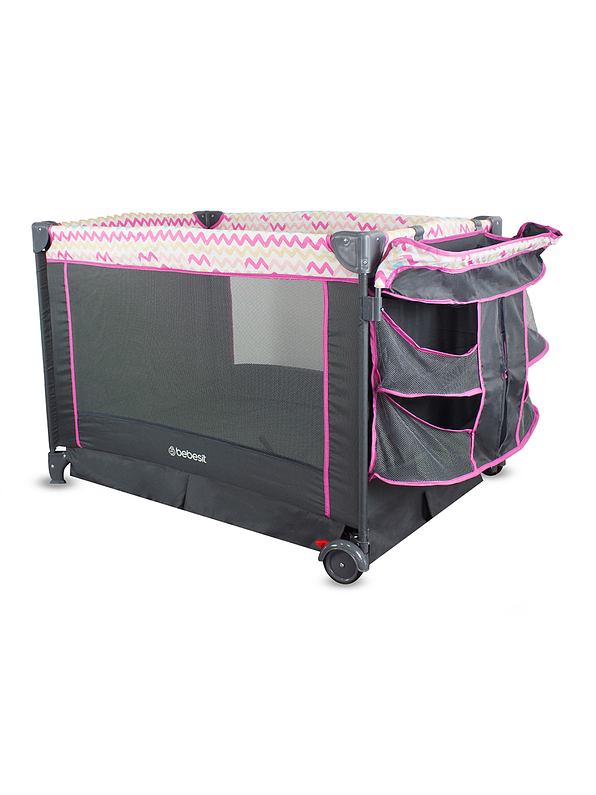 Cuna Corral Bebesit Pack N Play Verona Pink 7