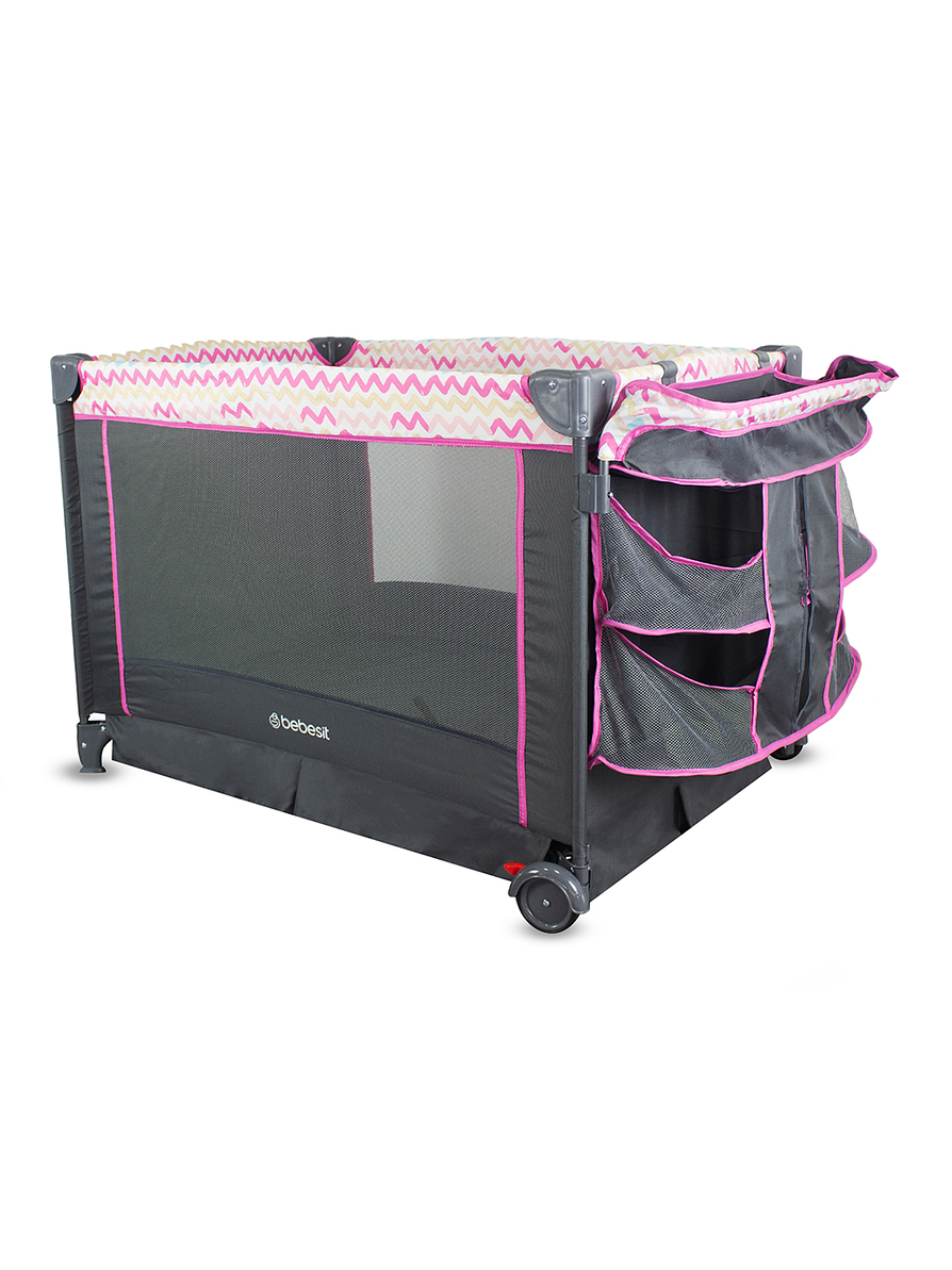 Cuna Corral Bebesit Pack N Play Verona Pink 7