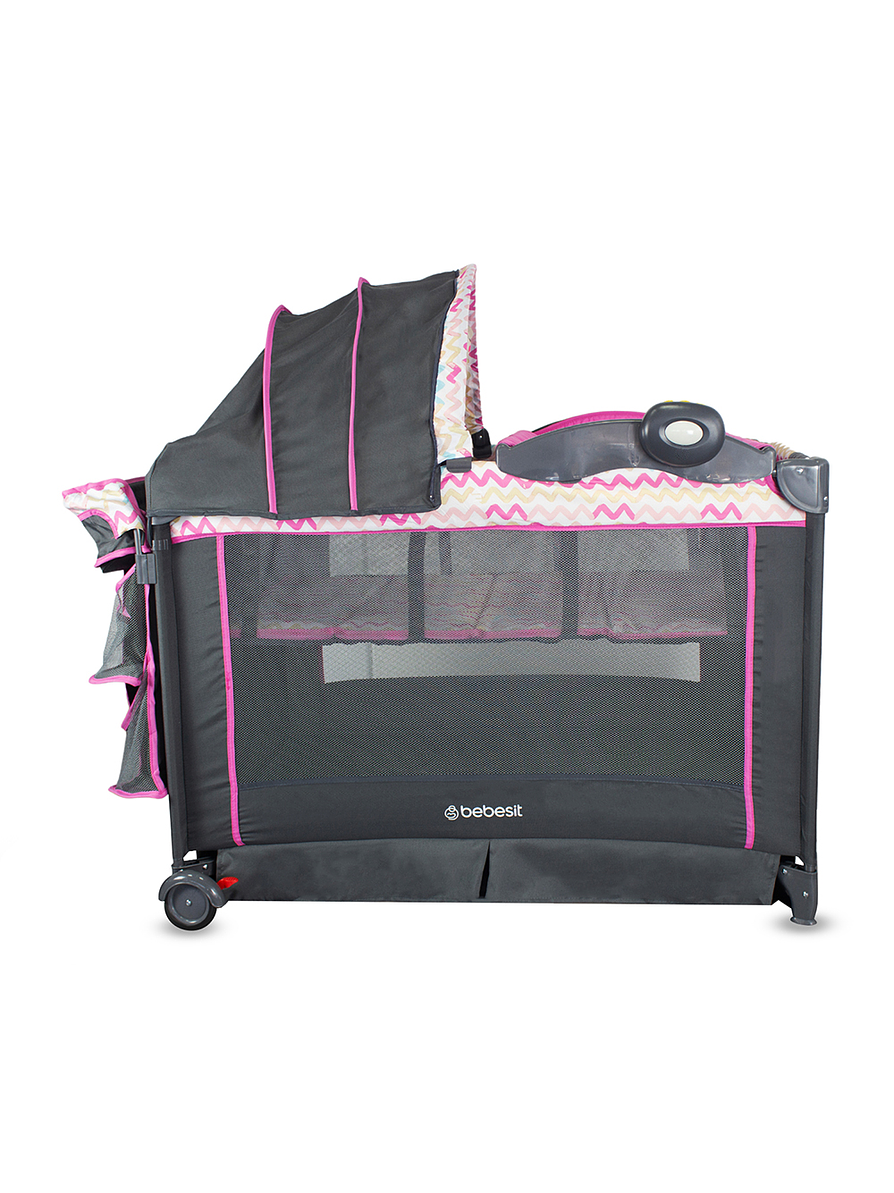 Cuna Corral Bebesit Pack N Play Verona Pink 3