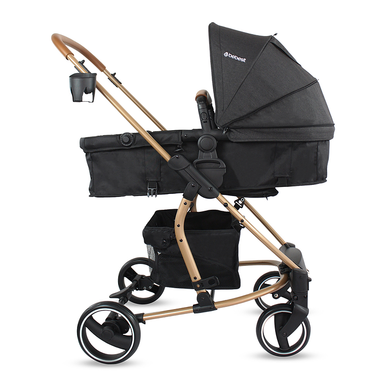 Coche Bebesit Travel System Prima Gold Black 2