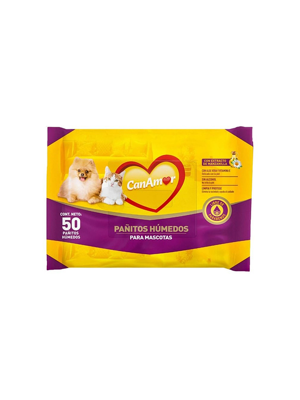 Pañitos Húmedos Canamor X 50 Unidades  1