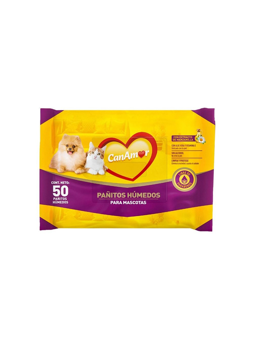 Pañitos Húmedos Canamor X 50 Unidades  1