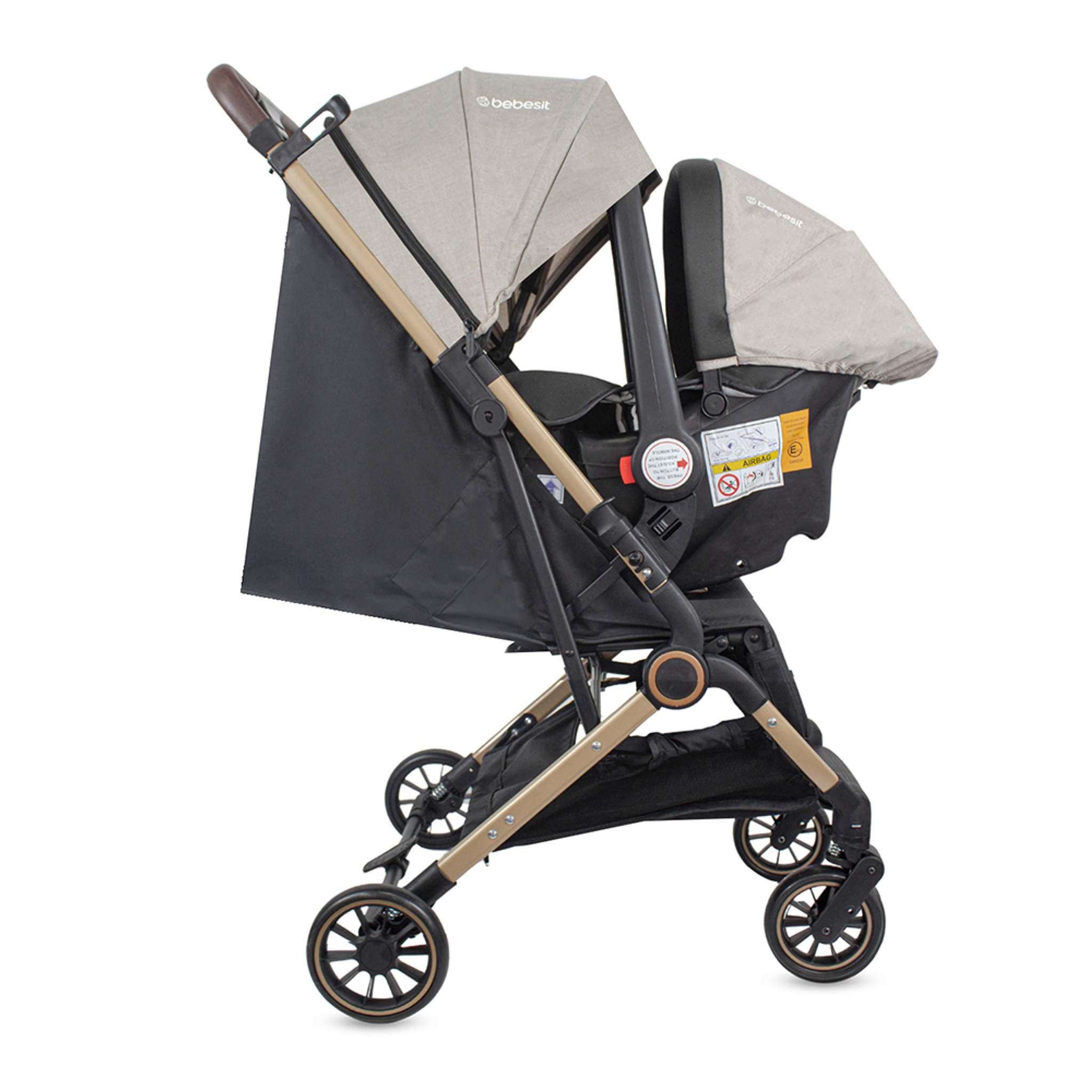 Coche Travel System Compacto Micro Beige 2