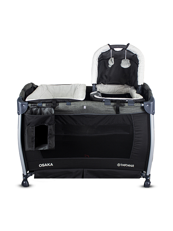 Cuna Corral Pack N Play Osaka Black con Moisés 2
