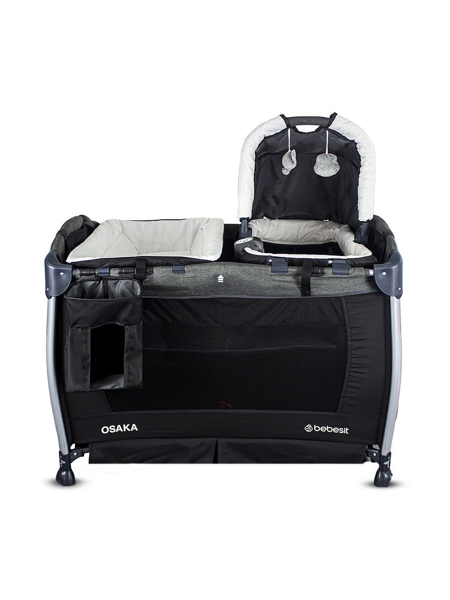 Cuna Corral Pack N Play Osaka Black con Moisés 2