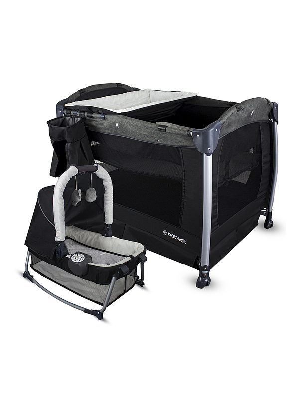 Cuna Corral Pack N Play Osaka Black con Moisés 1