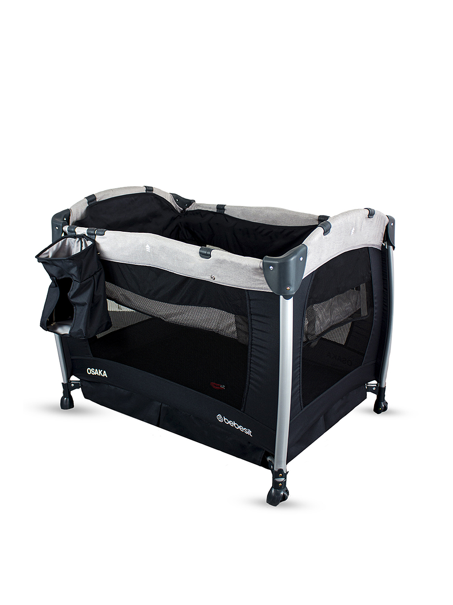 Cuna Corral Pack N Play Osaka Gray con Moisés  5