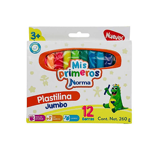 Plastilina Norma Gigante X 12 Unidades