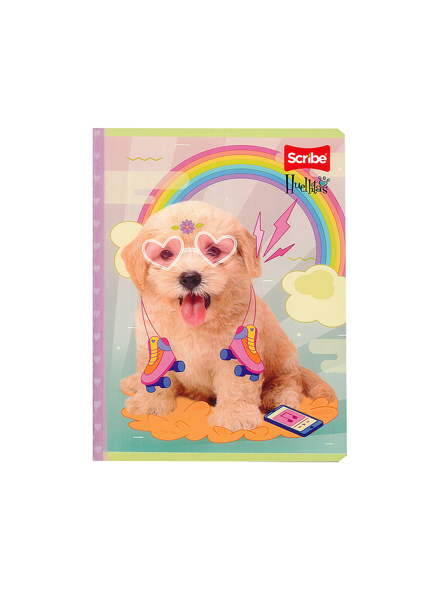 Cuaderno Cosido Huellitas 100 Hojas Cuadros 3