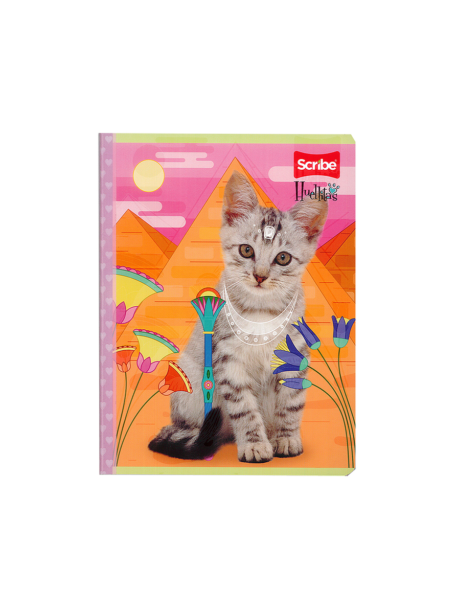 Cuaderno Cosido Huellitas 100 Hojas Cuadros 6