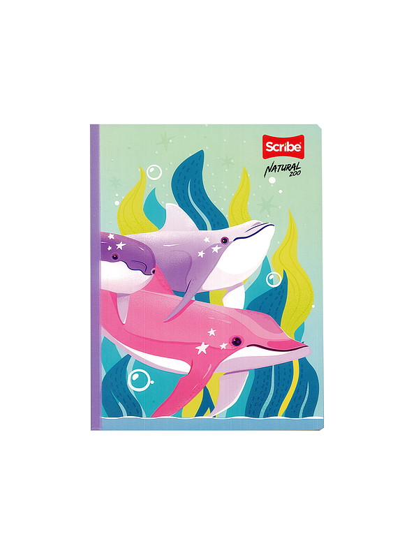 Cuaderno Cosido Natural Zoo 100 Hojas Cuadros 5