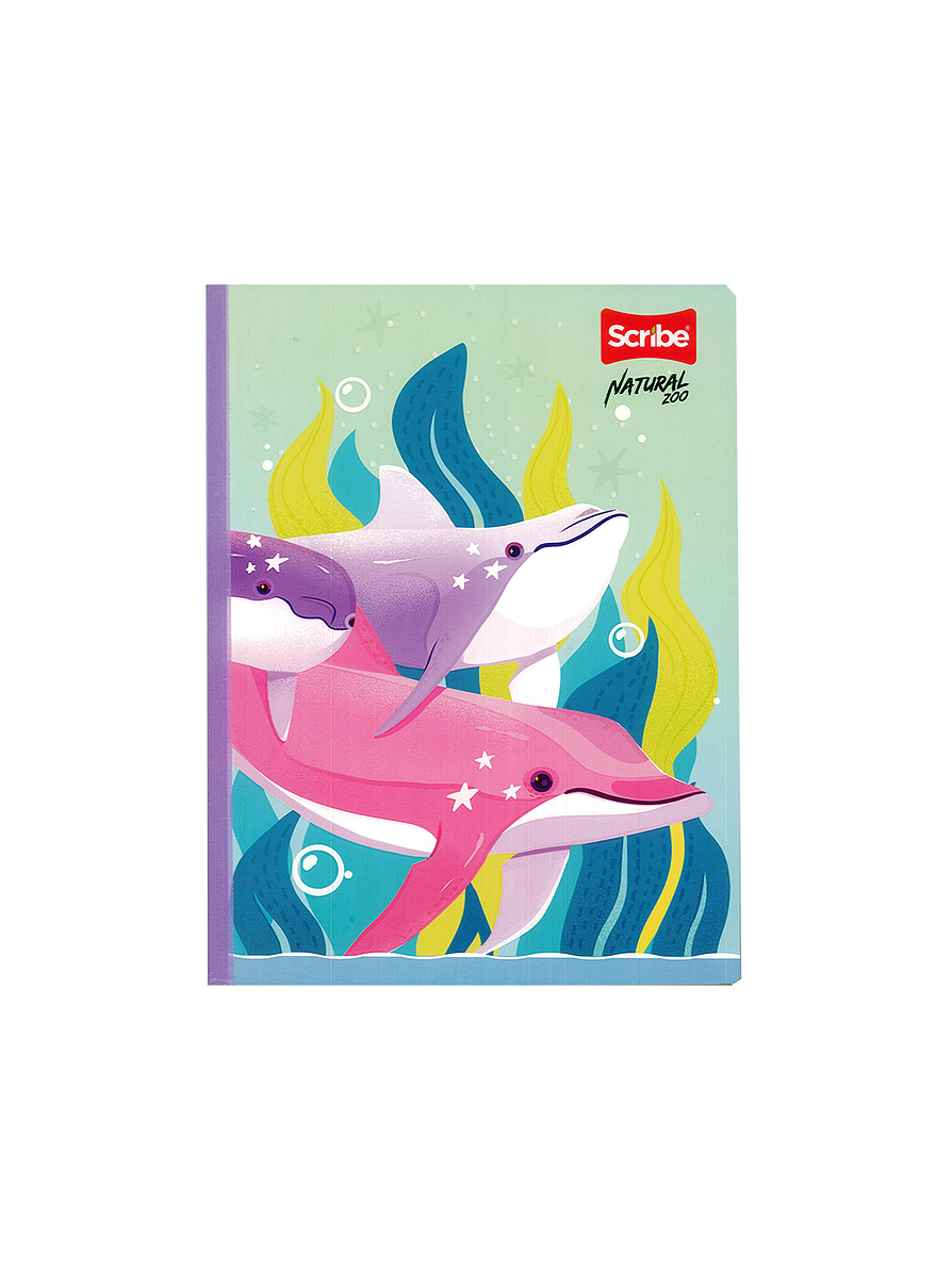 Cuaderno Cosido Natural Zoo 100 Hojas Cuadros 5