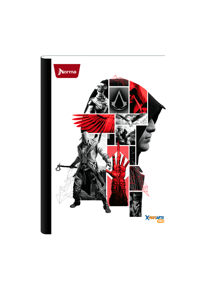 Cuaderno Cosido Norma Assassins Creed 50 Hojas Cuadros 2