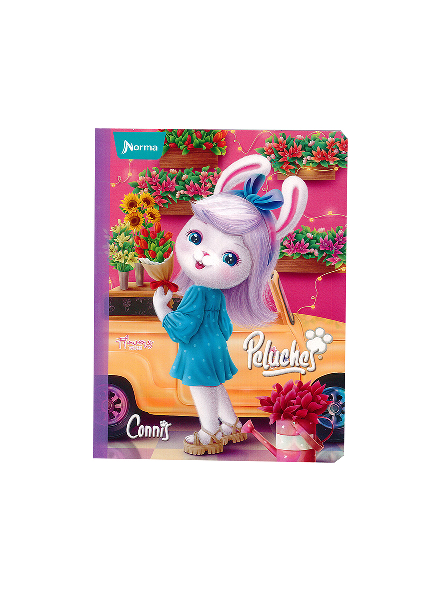 Cuaderno Cosido Norma Peluches 100 Hojas Cuadros  7