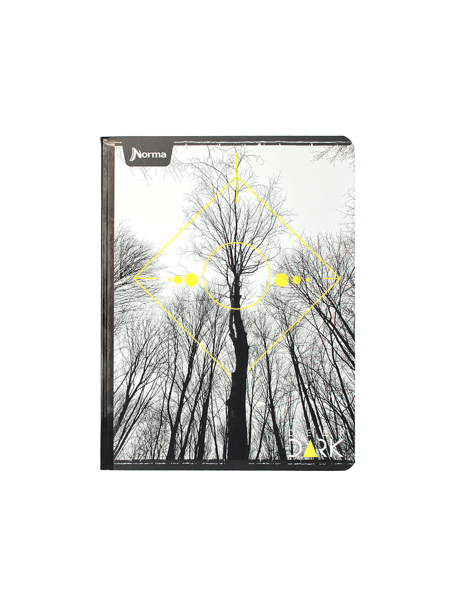 Cuaderno Cosido Deep Dark 100 Hojas Cuadros 2