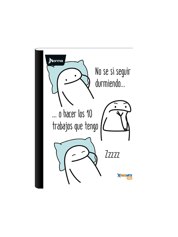 Cuaderno cosido Norma Memes 50 hojas cuadros 6