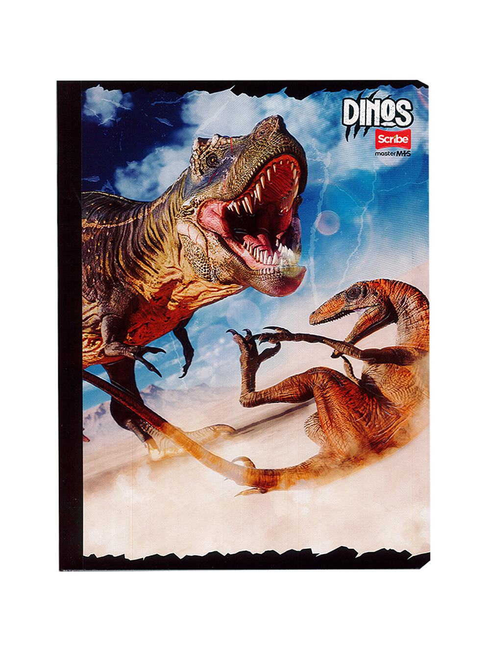 Cuaderno Cosido Dinos 100 Hojas Cuadros 5