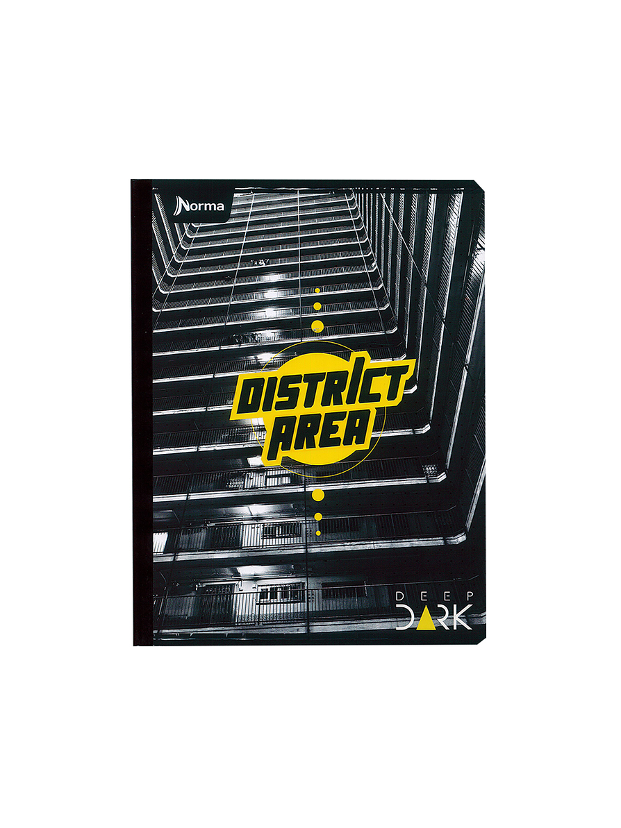 Cuaderno Cosido Deep Dark 100 Hojas Cuadros 6