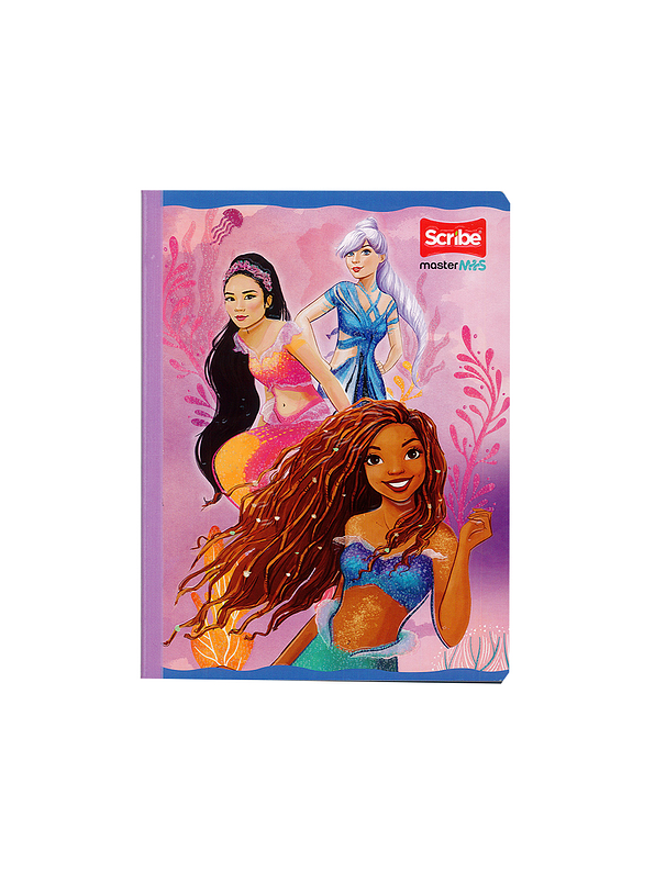 Cuaderno Cosido Sirenita 100 Hojas Cuadros 6