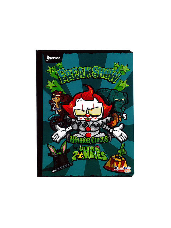 Cuaderno Cosido Norma X-Presarte Ultra Zombies 50 Hojas Cuadros 2