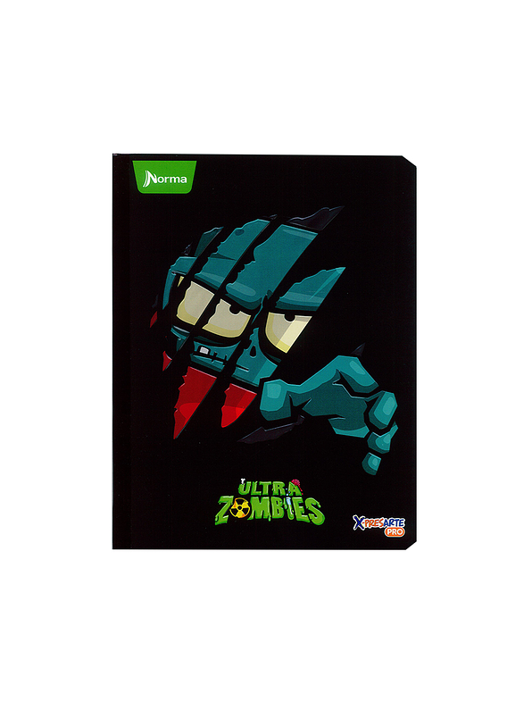 Cuaderno Cosido Norma X-Presarte Ultra Zombies 50 Hojas Cuadros 4