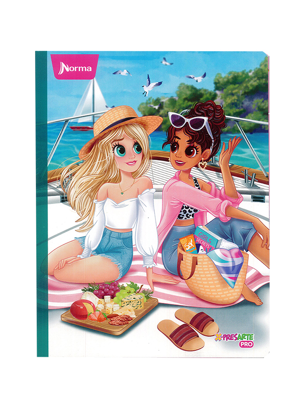 Cuaderno Cosido Norma Bonequinhas Antonia 50 Hojas Cuadros 3