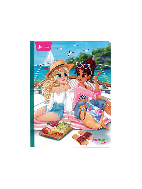 Cuaderno Cosido Norma Bonequinhas Antonia 100 Hojas Cuadros 1