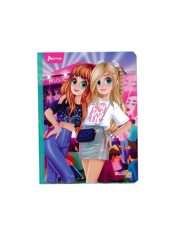 Cuaderno Cosido Norma Bonequinhas Antonia 100 Hojas Cuadros 3