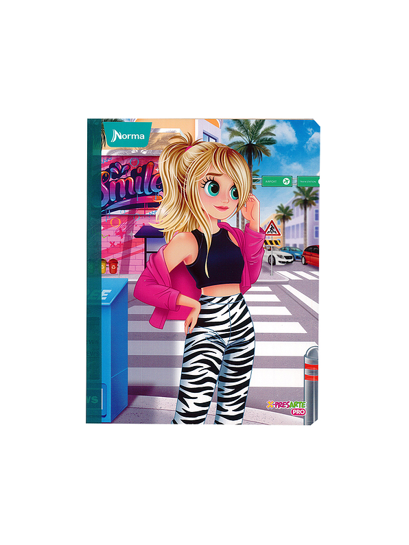 Cuaderno Cosido Norma Bonequinhas Antonia 100 Hojas Cuadros 4