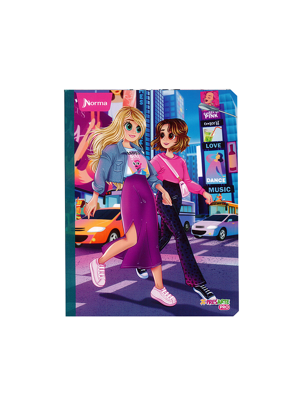 Cuaderno Cosido Norma Bonequinhas Antonia 100 Hojas Cuadros 6