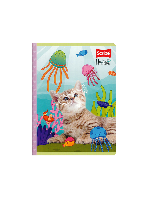 Cuaderno Cosido Huellitas 50 Hojas Cuadros 5