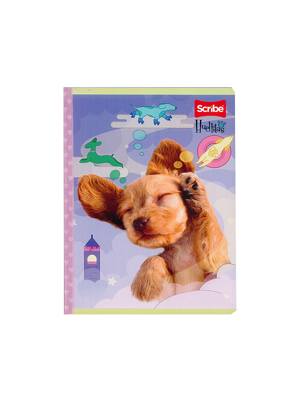 Cuaderno Cosido Huellitas 50 Hojas Cuadros 6