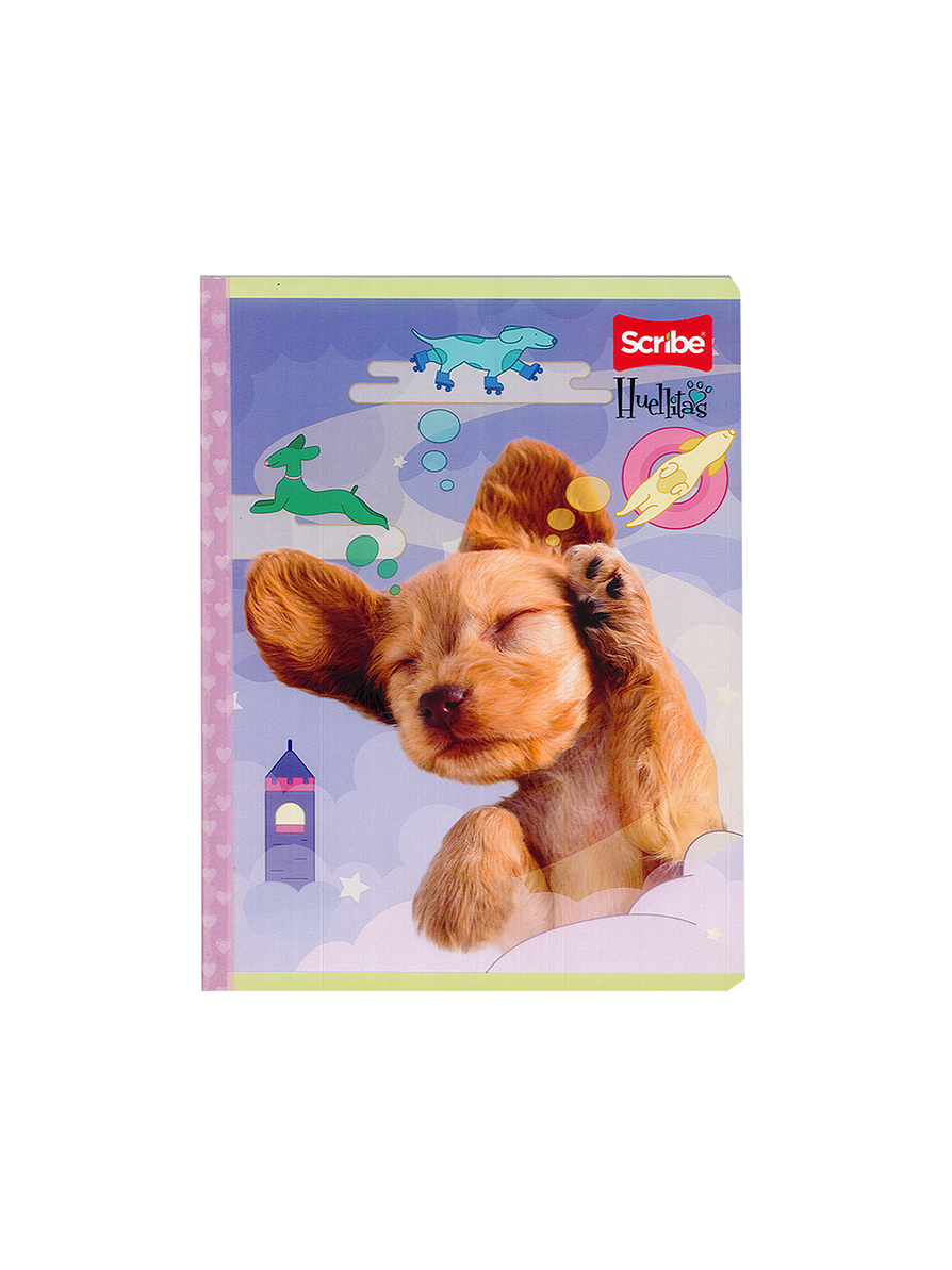 Cuaderno Cosido Huellitas 50 Hojas Cuadros 6