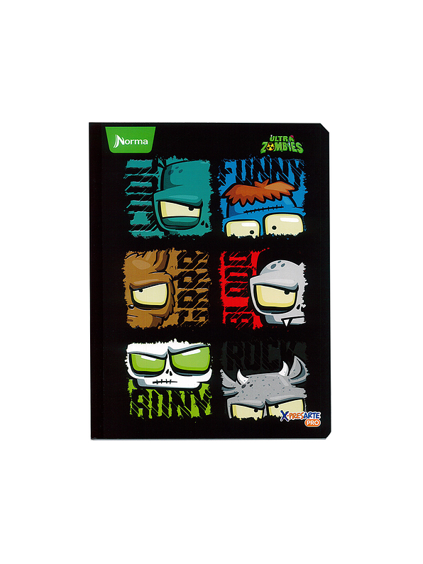 Cuaderno Cosido Norma Ultra Zombies 100 Hojas Cuadros 3