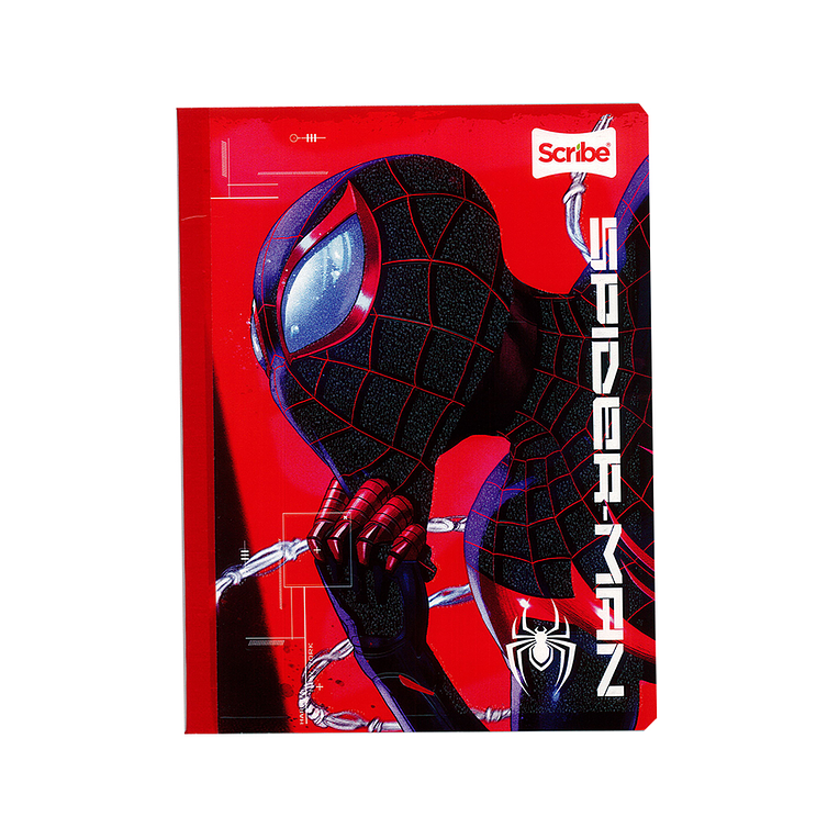 Cuaderno Cosido Spiderman 50 Hojas Cuadros  6