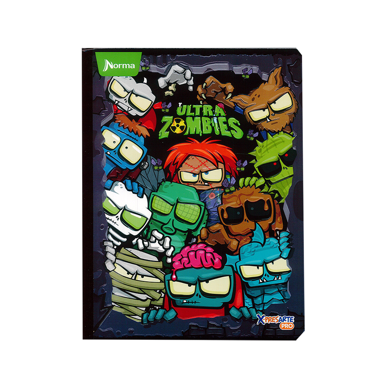 Cuaderno Cosido Norma Ultra Zombies 100 Hojas Cuadros 6