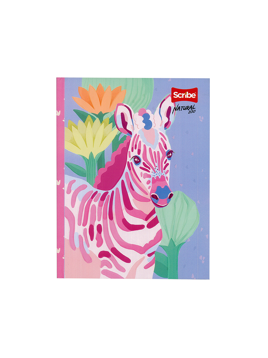 Cuaderno Pasta Dura Natural Zoo 90 Hojas Cuadros 5