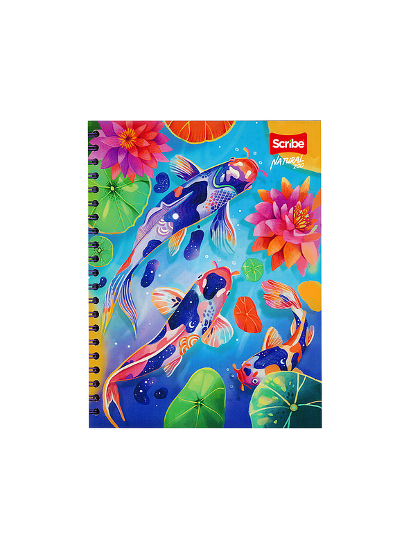 Cuaderno Catedrático Pasta Dura Scribe Natural Zoo 80 Hojas Cuadros 2