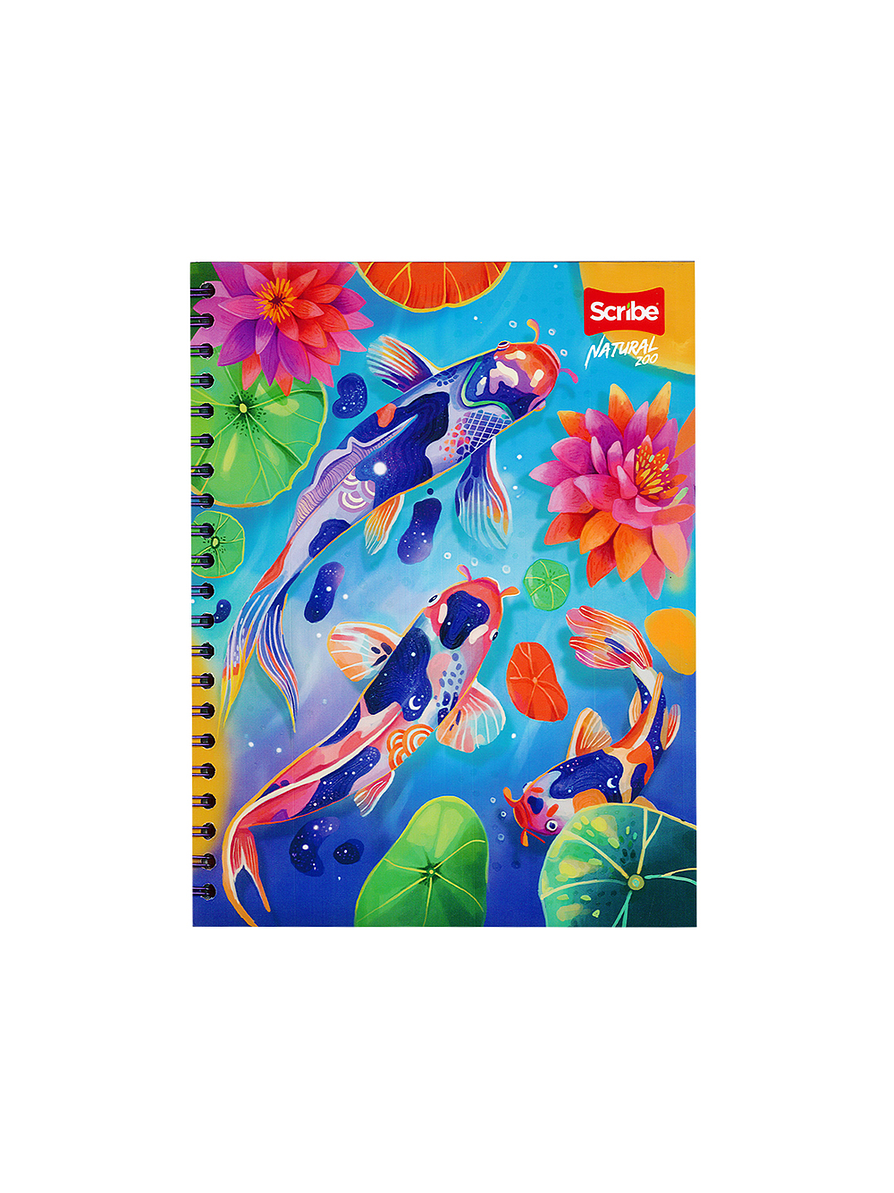 Cuaderno Catedrático Pasta Dura Scribe Natural Zoo 80 Hojas Cuadros 2