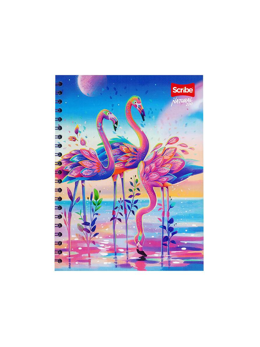 Cuaderno Catedrático Pasta Dura Scribe Natural Zoo 80 Hojas Cuadros 3