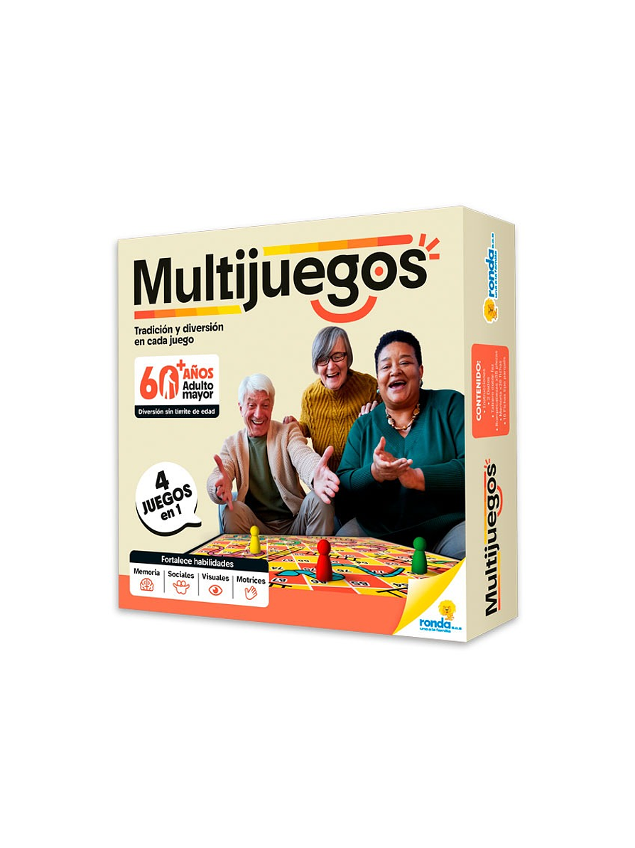 Juego De Mesa 4 En 1 Multijuegos 60+  3