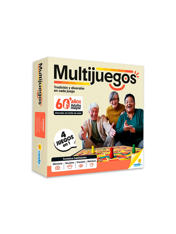 Juego De Mesa 4 En 1 Multijuegos 60+  1